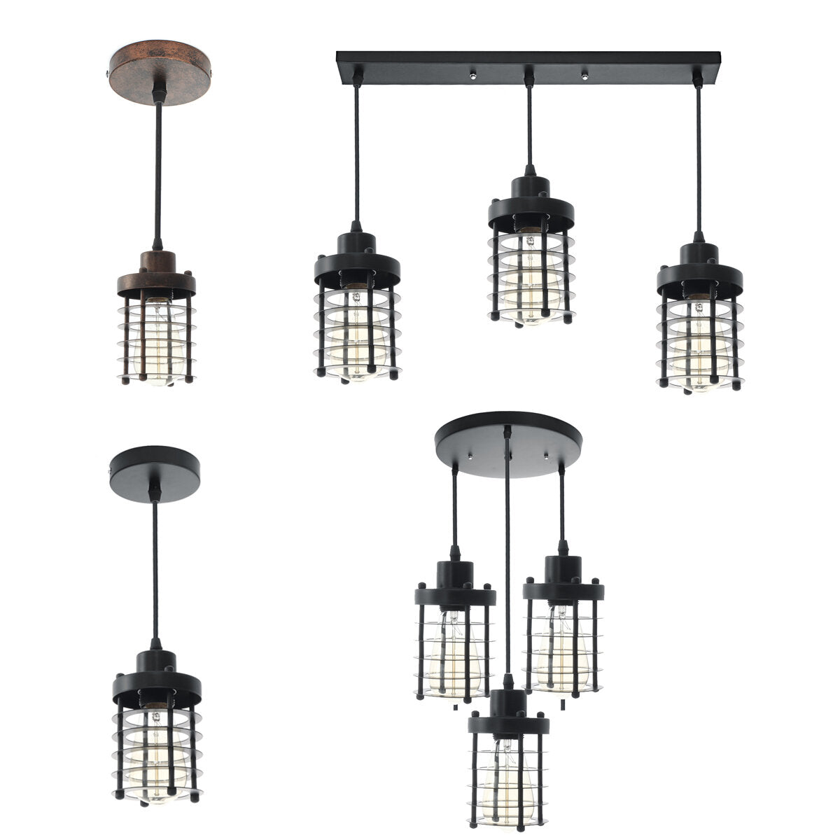 Modern Iron Pendant Light Ceiling Lamp Chandelier Bedroom Home Fixture Decor Without Bulb