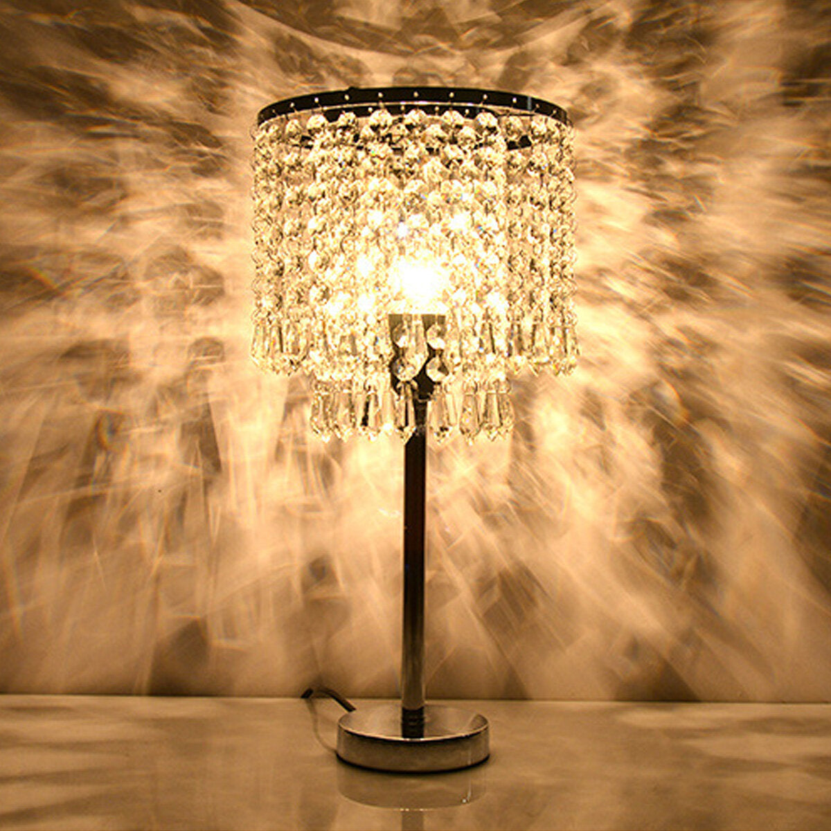 43cm Height Modern Crystal Bedside Light Room Table Desk Lamp Bedroom Hotel Restaurant Indoor Light
