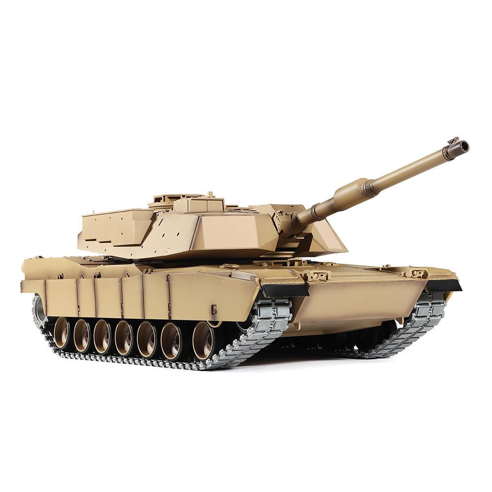 2.4G M1A2 Rc Car Battle Tank Metal Track with Sound Smoke Toy