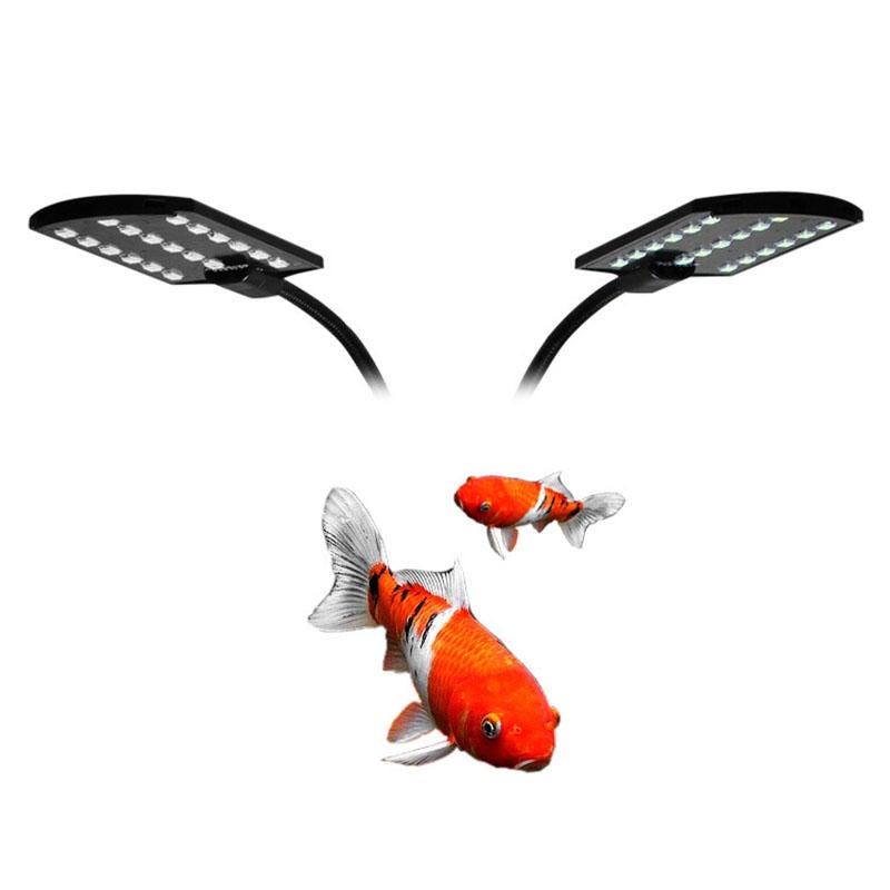 10W Ultra-thin Aquarium Light Compact Fish Tank Light 2 Heads Aquatic Plant Lights EU Plug