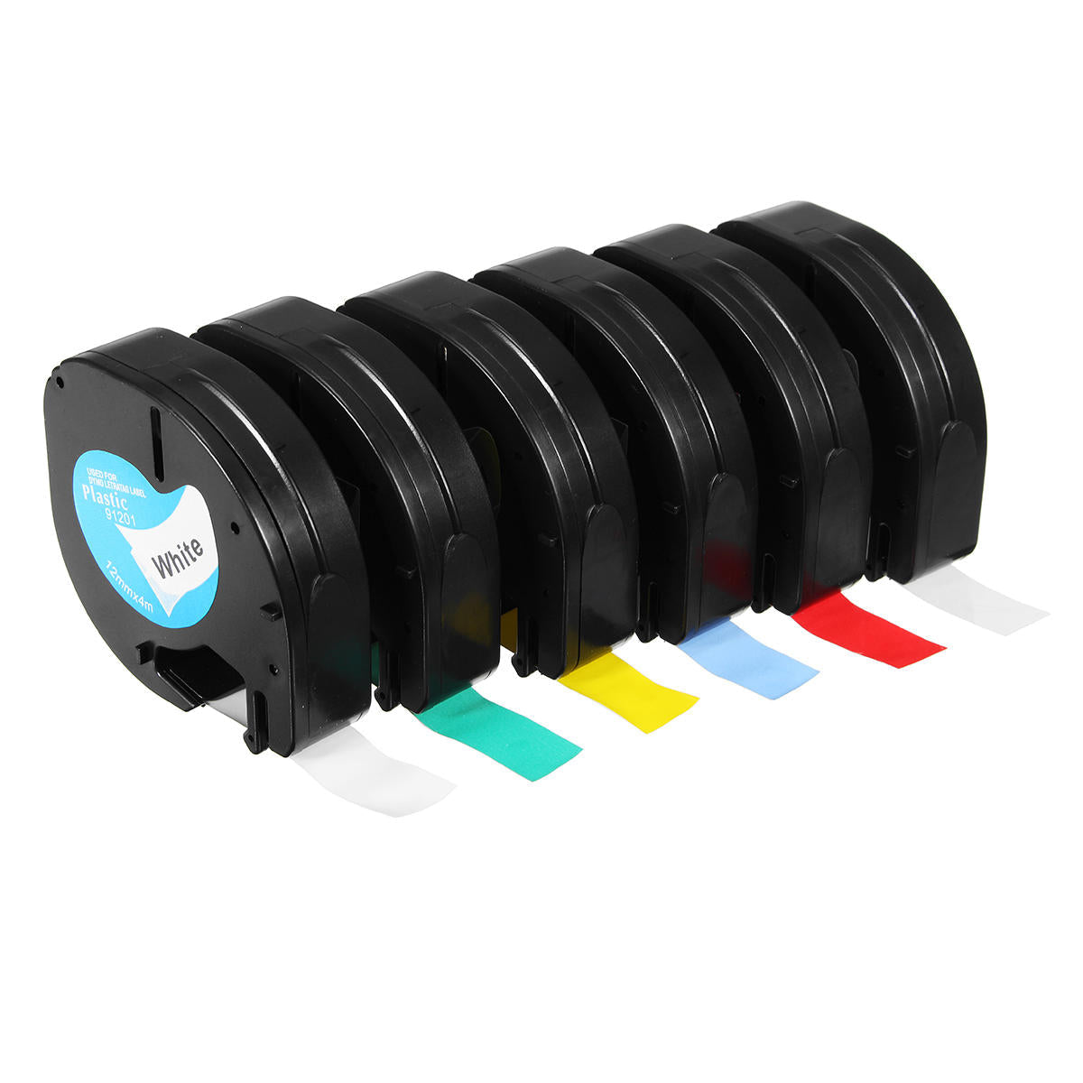 Label Tape Compatible For Dymo LetraTag 12mmx4m Cassette