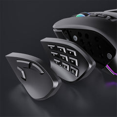Wired Gaming Mouse 10000DPI Side Buttons Replacable All-Key Programmable Mouse For FPS MOBA MMO Game Players