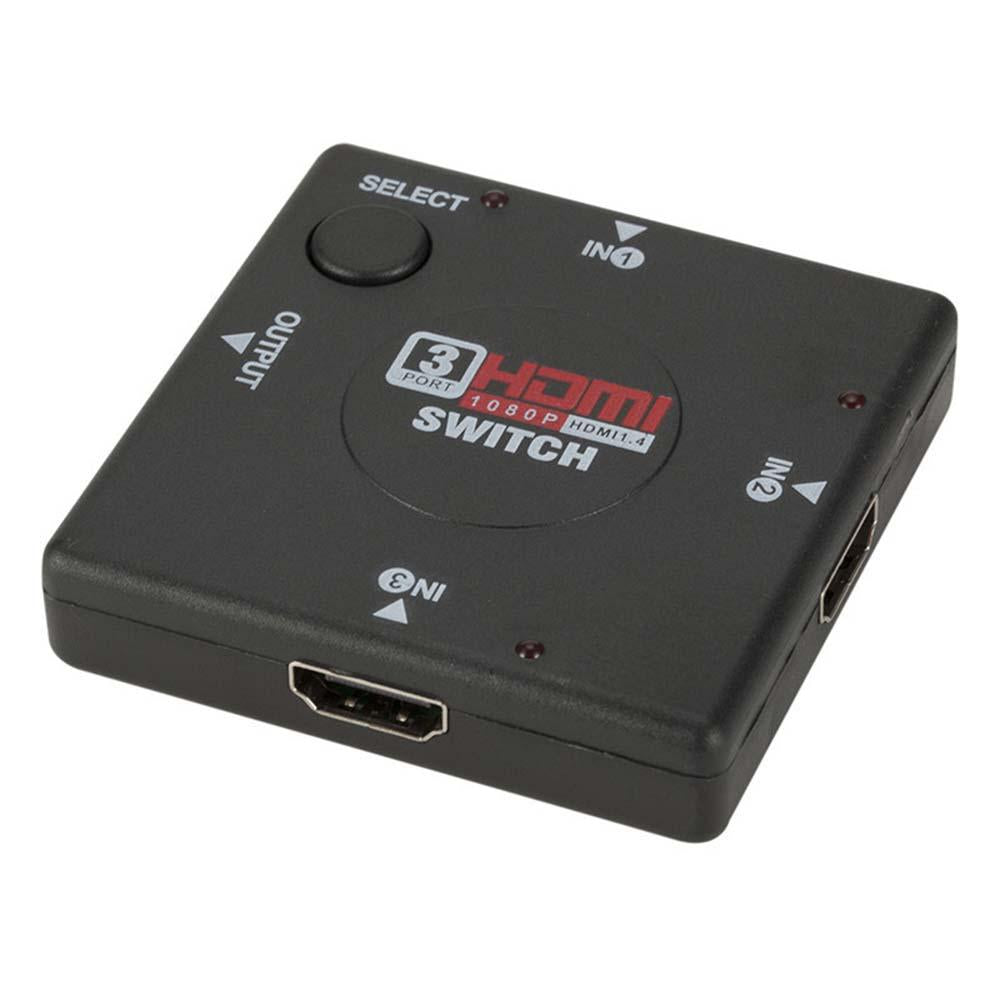 3 Port 1080P High Definition Multimedia Interface Switcher Adapter Splitter for PS3 STB TV DVD DVR PC DV DLP Projector