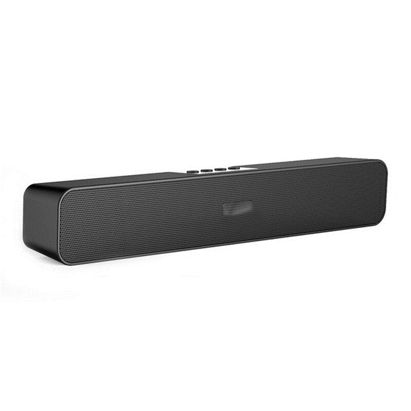 Wireless Bluetooth Soundbar 10W Home Theater Four Units Hi-Fi FM Radio TF Card AUX-In 1200mAh Computer Desktop Speaker with Mic
