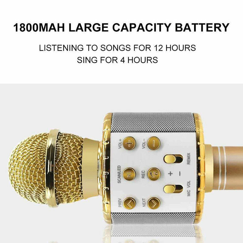 microphone with LED Lights, Bluetooth, Studio microphone, Corner Recorder