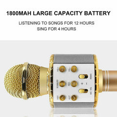 microphone with LED Lights, Bluetooth, Studio microphone, Corner Recorder
