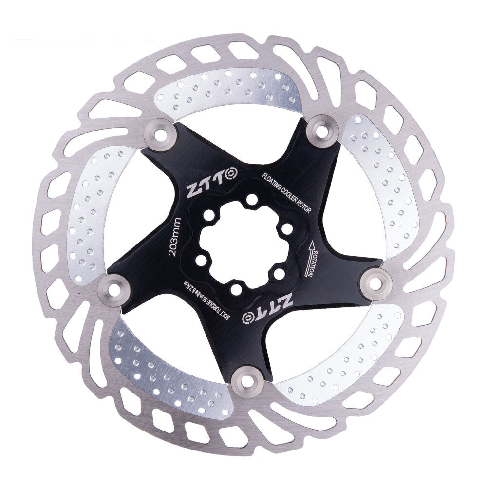 140/160/180/203mm Aluminum Alloy Steel Metal Heat Dissipation Six Spike Disks Bicycle Floating Discs Mountain Bike Floating Discs