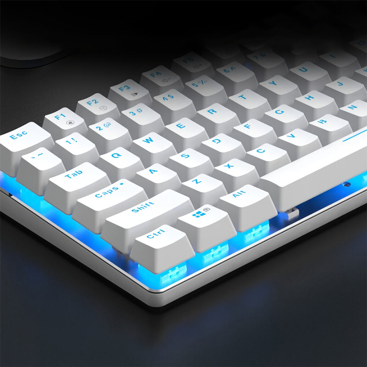 82 Keys Wireless Mechanical Keyboard USB Wired / Bluetooth 5.0 Dual Mode Red Switch Blue Backlight Gaming Keyboard For Computer PC Laptop Gamer