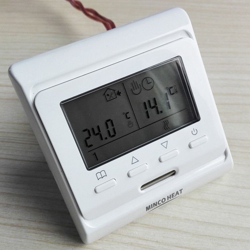 LCD Programmable Smart Thermostat Digital Display Temperature Controller for Electric Floor Heating Room Air