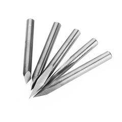 5pcs 4mm Shank 0.1mm Tip 15/20/30/45/60 Degree Tungsten Steel Engraving Bit CNC Tool