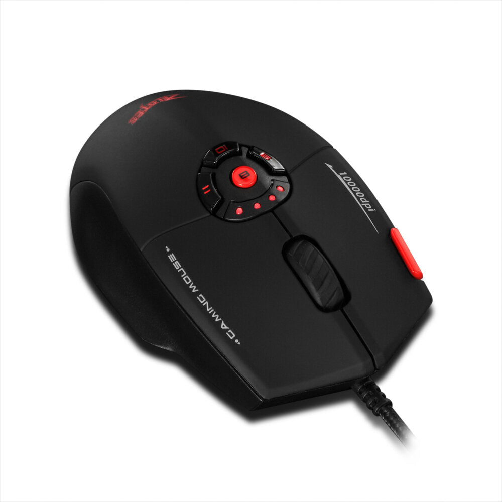 Wired Mouse 1000-10000DPI 12 Buttons Programming RGB Lighting Optical Mice with Custom Counterweight Gaming Mouse