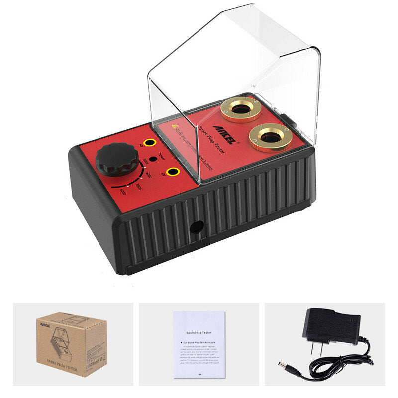 EU/US Plug 100- 240V 6000rpm Car Spark Plug Tester Ignition System Auto Diagnostic Tool Double Hole Analyzer