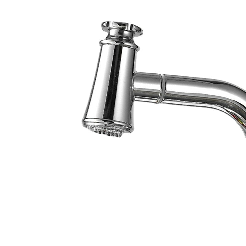 Kitchen Sink Faucet Pull-Out Sprayer Brass Hot Cold Water Mixer Tap Two Mode 360 Swivel With Hose