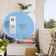 Wireless Weather Station Table Alarm Clock Calendar 12/24 Hours Indoor/Outdoor Temperature Display