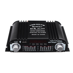 12V Car Mini Hi-Fi Digital Bluetooth Audio Power Amplifier Four Channel Output with Remote Control