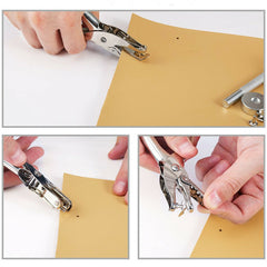 300 Sets Leather Rivets Double Cap Rivet Tubular Metal Studs with Punch Pliers