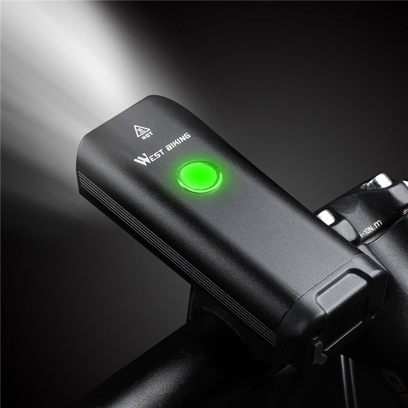 2200mAh 400Lm Bike Light Rainproof USB Rechargeable LED MTB Front Lamp Headlight Aluminum Alloy Ultralight Bike Flashlight