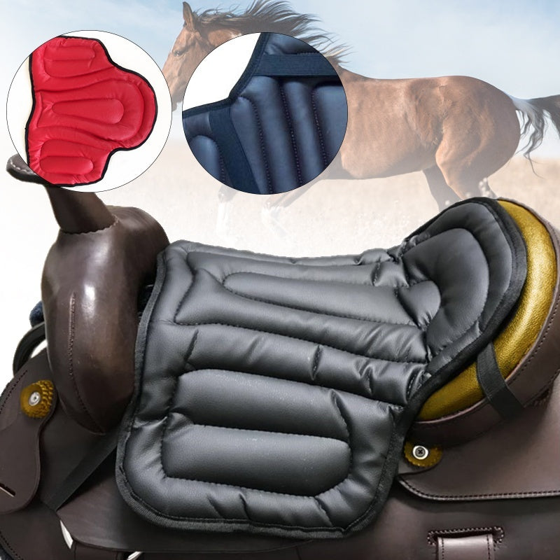 Non-slip PU Leather Horse Saddle Pads Comprehensive Seat Cushion Pad Equestrian Horse Riding Equipment