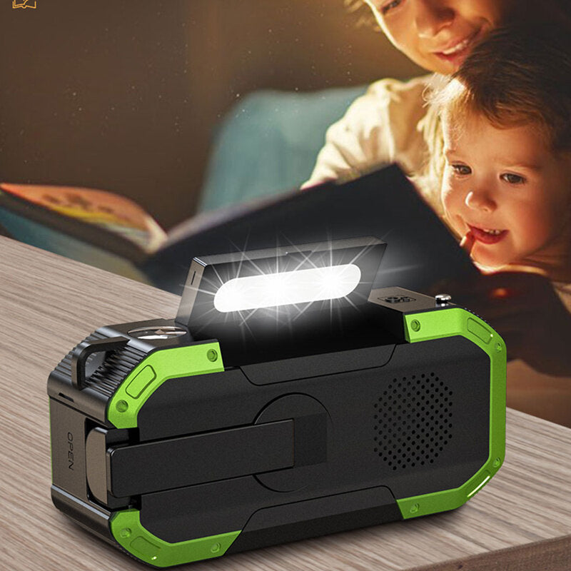 Bluetooth Speaker Portable with Solar Energy 5000mAh Power Bank Flashlight Radio Speaker IPX6