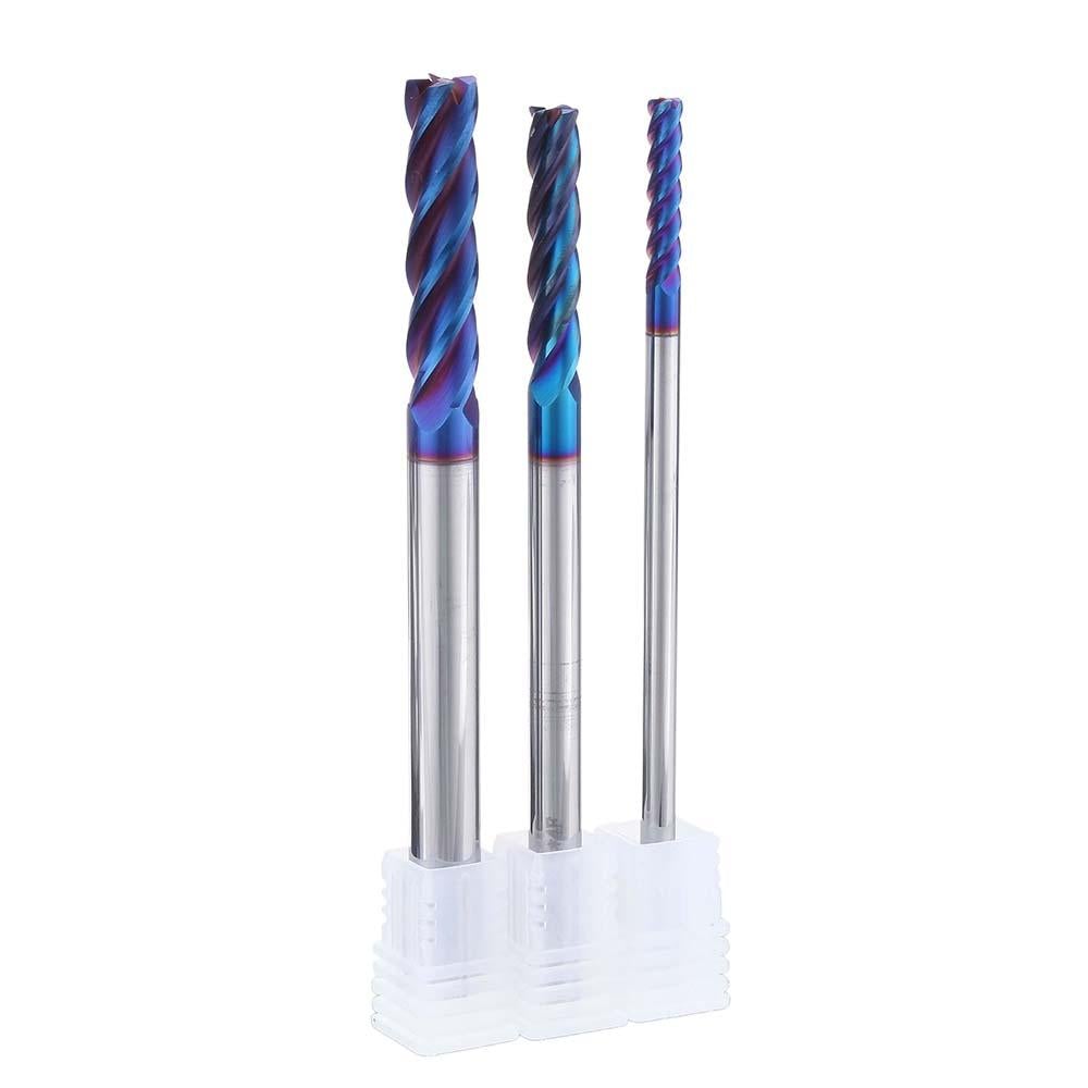 4 Flutes R0.5 Ball Nose Milling Cutter HRC60 Tungsten Carbide NACO Coated Milling Cutter