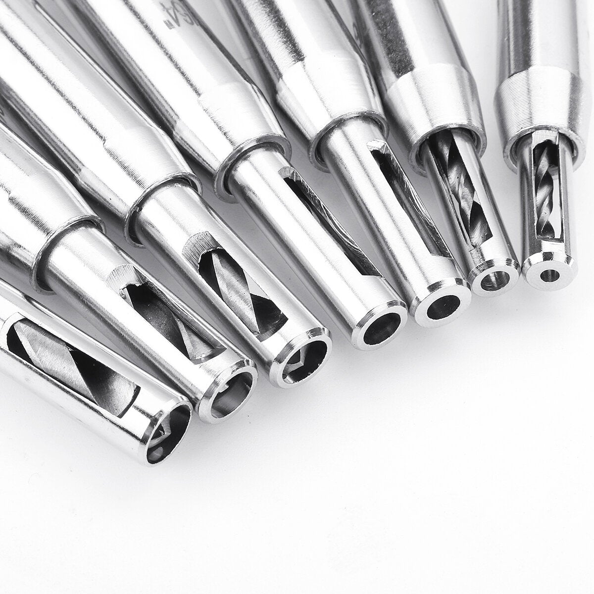 7pcs 1/4 Inch Hex Shank Self Centering Door Lock Cabinet Hinge Drill Bits Set Pilot Hole Saw Tool