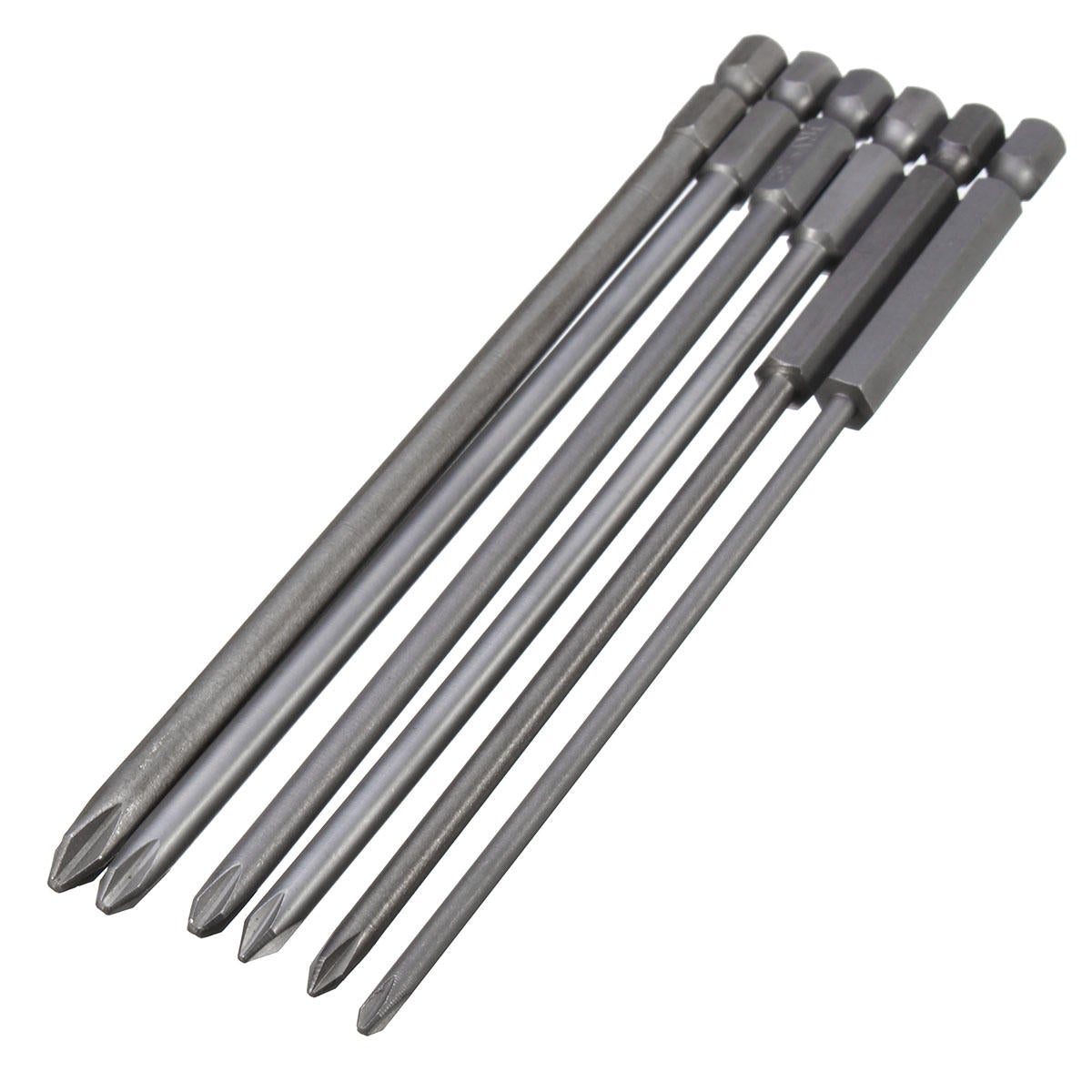 6pcs 150mm Screwdriver Bit 1/4 Inch Magnetic Long Hex Cross Head Screwdriver Bit Set