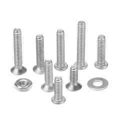 480Pcs M2 Hex Socket Button&Flat Head Screw 304 Stainless Steel Bolt Nut Assortment