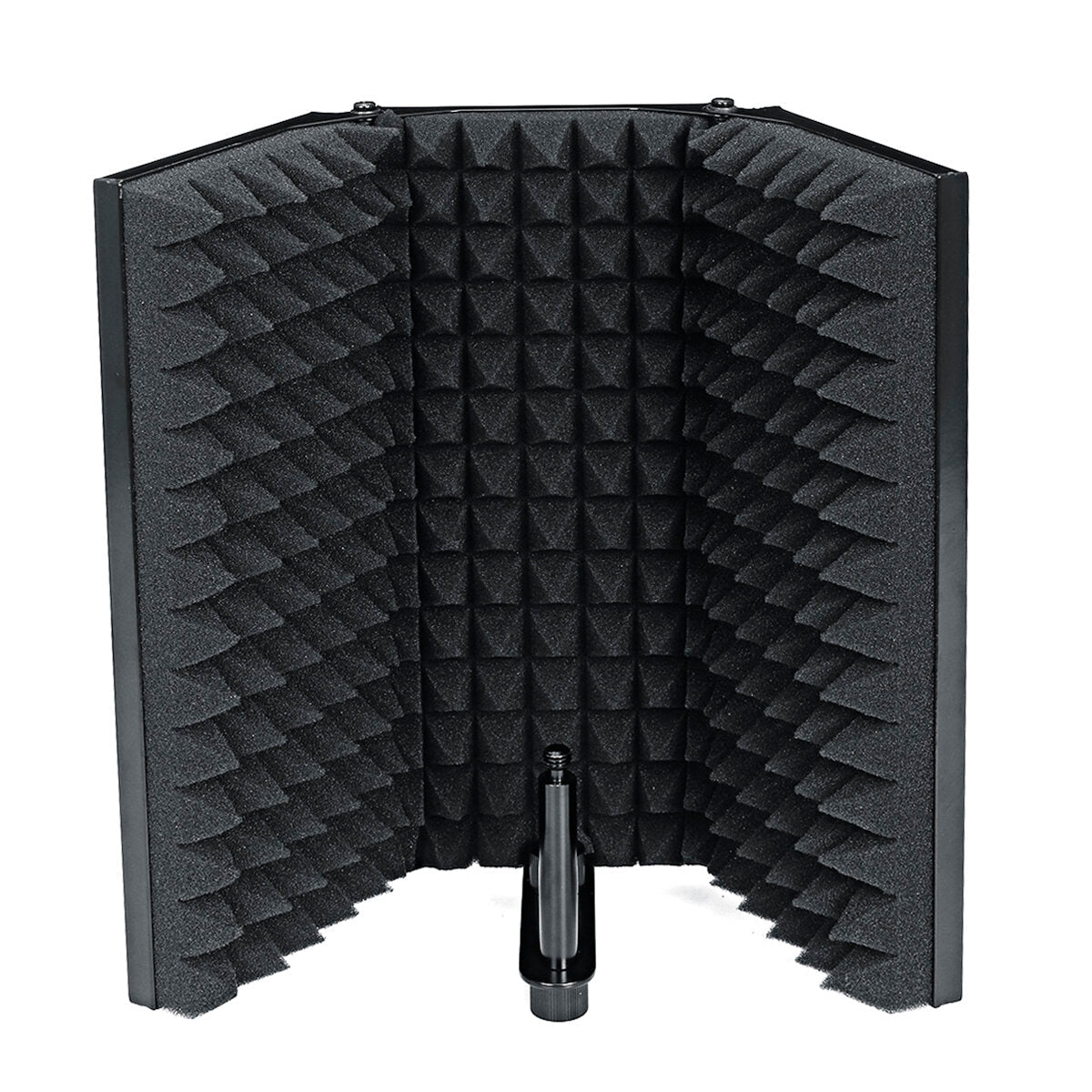 Portable Foldable Metal Microphone Isolation Shield Studio Recording Reflector