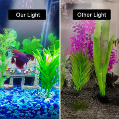Aquarium Fish Tank EU Plug LED Light Over-Head Blue+White Lamp Plants Moon Lighting