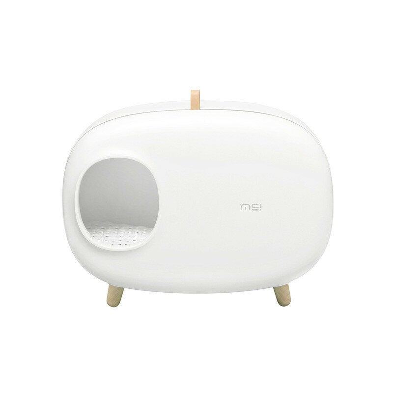 Cat Litter Box Fully Enclosed Large Space Toilet Training Anti Splash Deodorant Potty for Pet