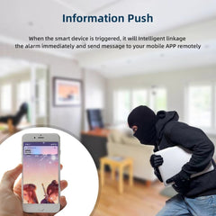 WiFi Siren Alarm Sensor Home Security Alert Burglar Detector Smart Linkage PIR Sensor Smart Life Remote Control