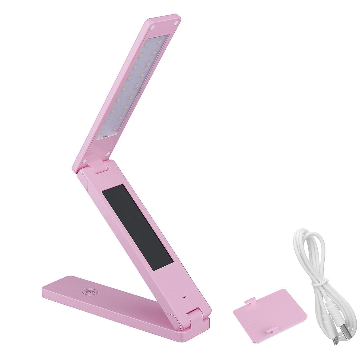 Portable Folding Touch Control LED Reading Light Dimmable LCD USB Table Desk Lamp