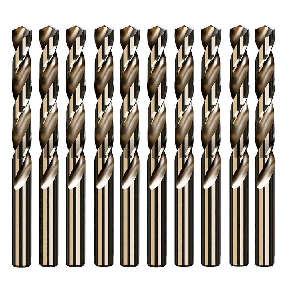 10Pcs 5.2/5.5/6.0/8.5mm M35 High Speed Steel Containing Cobalt Twist Drill Bit Tool for Metal Stainless Drilling