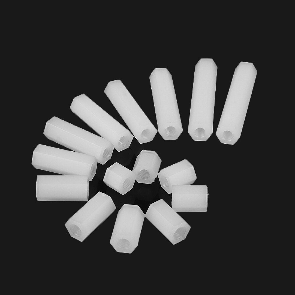 M3NH14 140Pcs M3 Nylon Standoff White Female to Female PCB Column Spacer Set