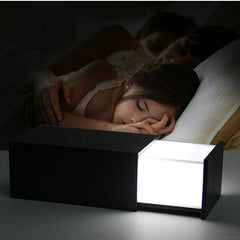 Drawer Type Bluetooth Speaker LED Night Light Smart Wooden Music Box Adjustable Desk Table Lamp