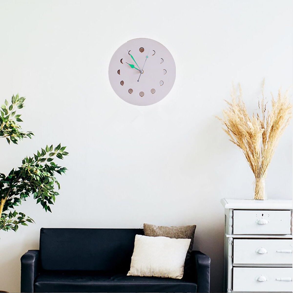 10 Inch Luminous Night Light Clock Non-ticking Wall Clock for Office/Living Room/Bedroom/Kitchen