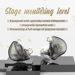 In-Ear Earphones 1D Hi-Fi Bass Earbuds Deep Bass Stereo Monitor Headphones Sport Noise Cancelling Headset With Mic