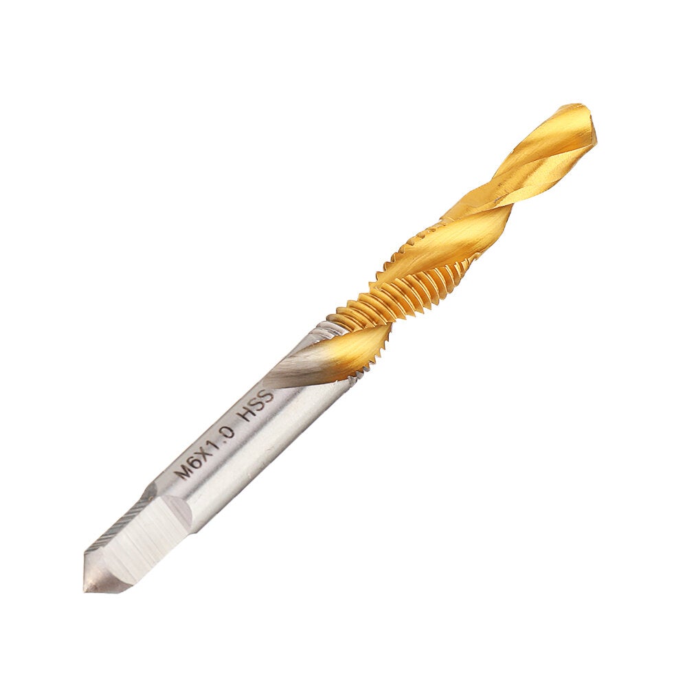 10pcs M3-10 Countersink Drill Bit HSS Titanium Coating M3/4/5/6/8/10 Tapping Chamfering Machine Thread Tap