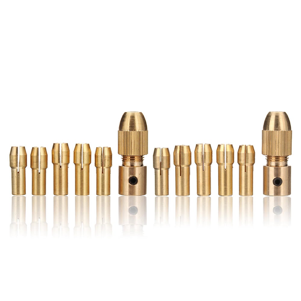 8pcs 0.5-3mm Small Electric Drill Bit Collet Twist Drill Chuck Tool for 3.17/5.05mm Shank
