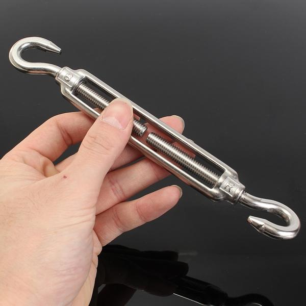 4/5/6/8/10M Hook To Turn Buckles 304 Stainless Steel Open Body Buckle