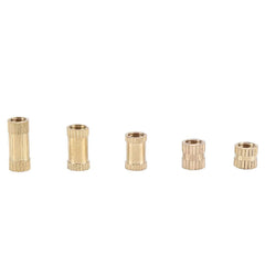 M4BN1 170Pcs M4 Brass Cylinder Knurled Nut Threaded Round Insert Embedded Nuts Assortment Set