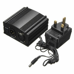 Capacitor Condenser Microphone 48V Phantom Power USB Sound Card for PC Recording Live Broadcast Studio KTV Karaoke Singing