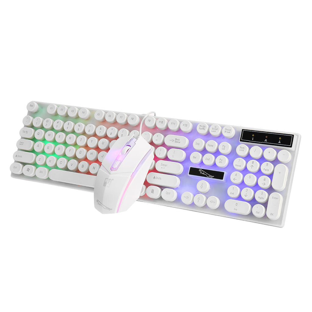 104 Keys Colorful Backlight USB Wired Gaming Keyboard and Gaming Mouse Combo for PC Laptop