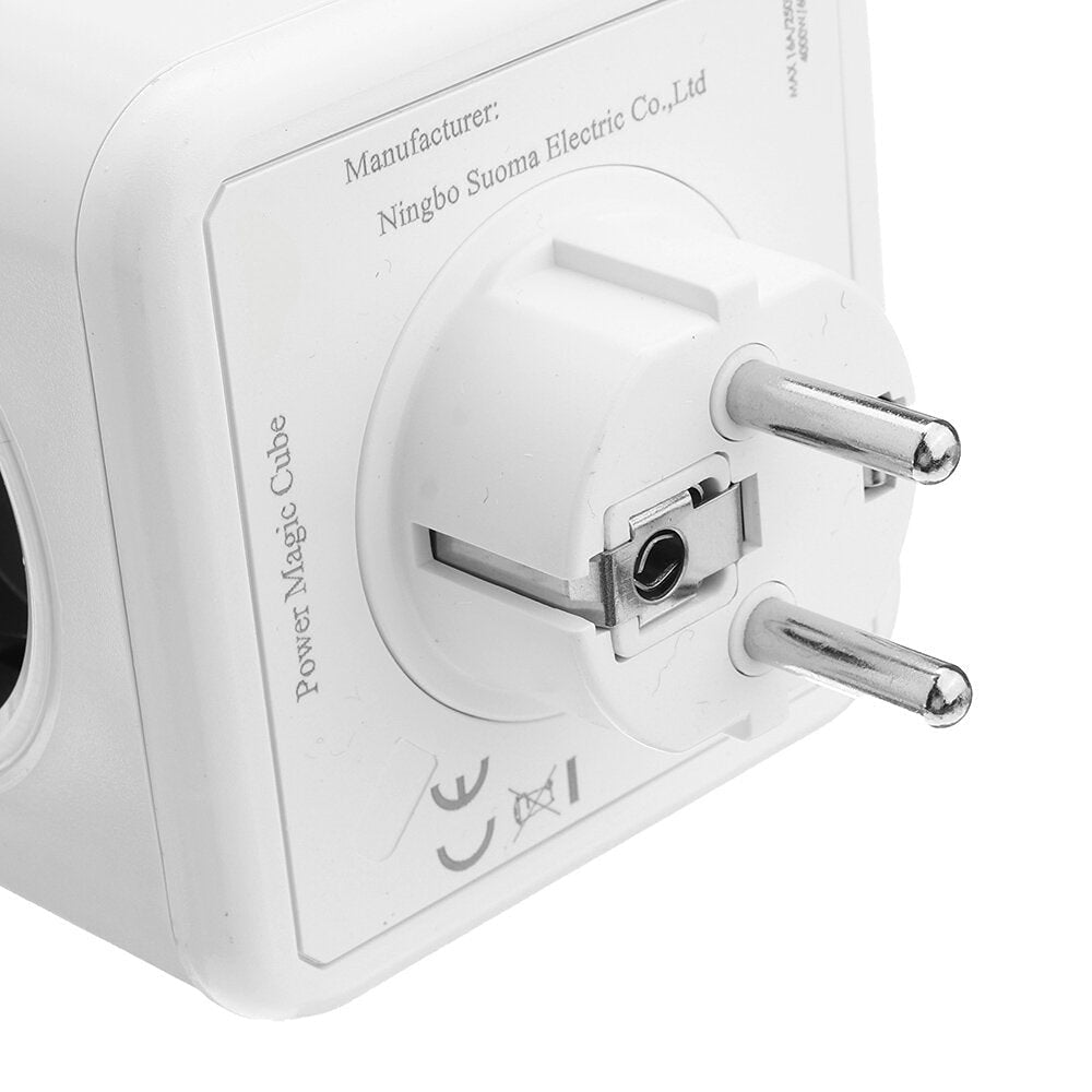 Grey Charging Dock Original PowerCube Socket EU Plug 5 Outlets Adapter 16A 250V 3680W Power Cube