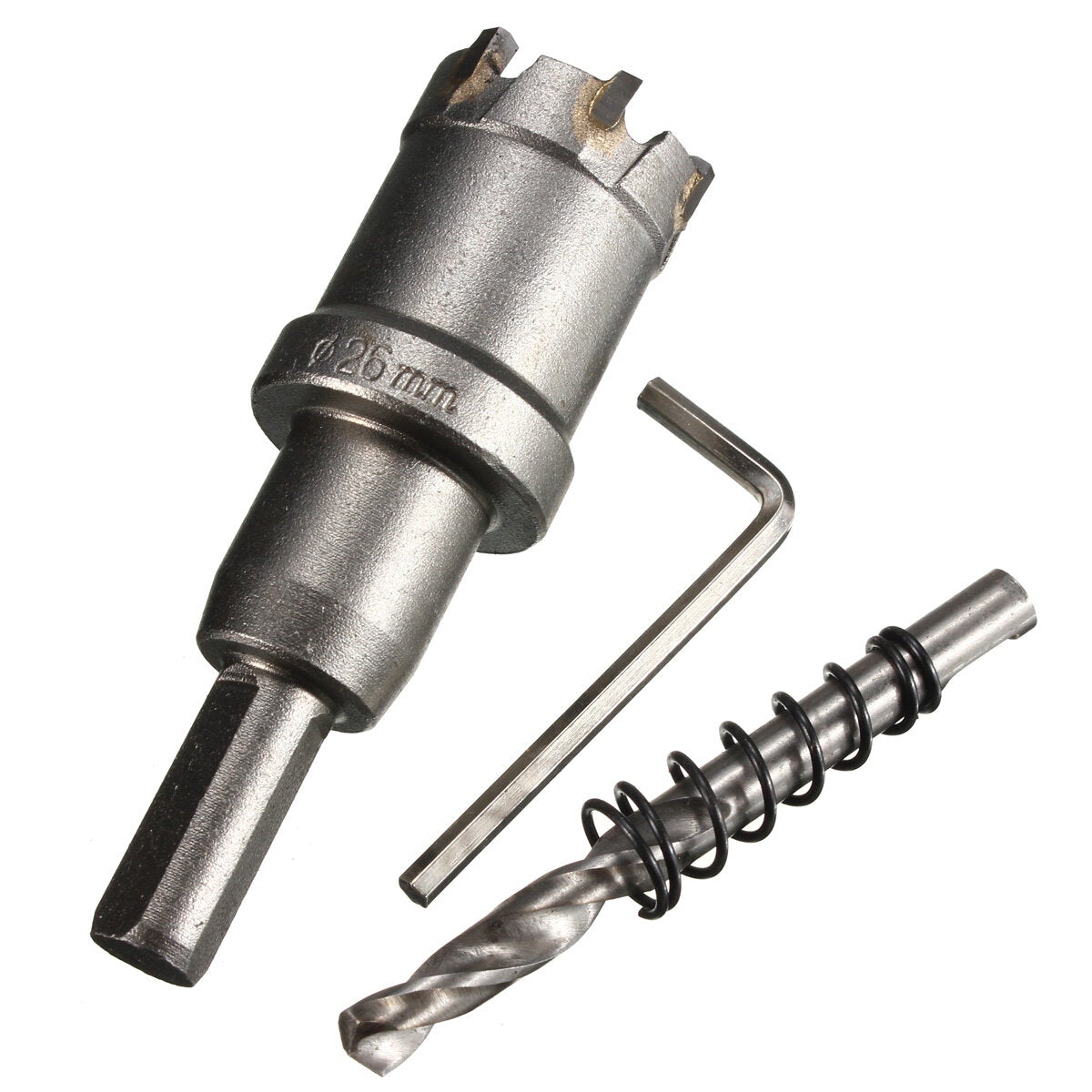 25mm - 45mm Carbide Tip Metal Cutter Hole Saw with Wrench/ Twist Drill Bit