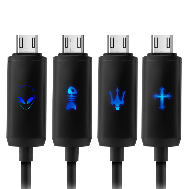 Intelligent Light 5V 2.4A USB to Micro 2A High Speed Date Line-1m for android