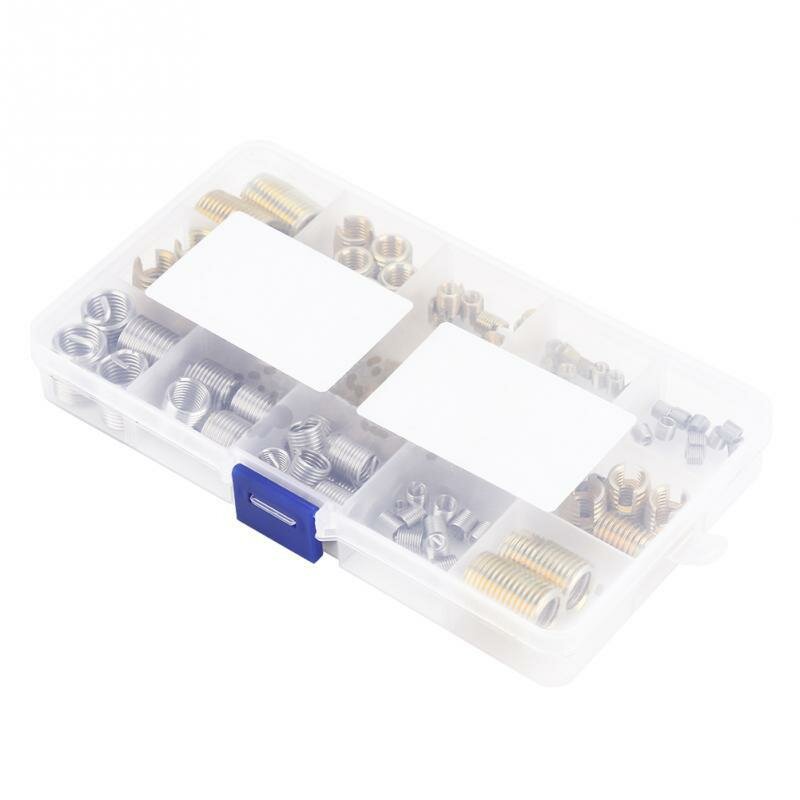 116Pcs Self-tapping Thread Slotted Sheath and Wire Threaded Jacket Combination Thread Repair Assortment Kit M3-M12