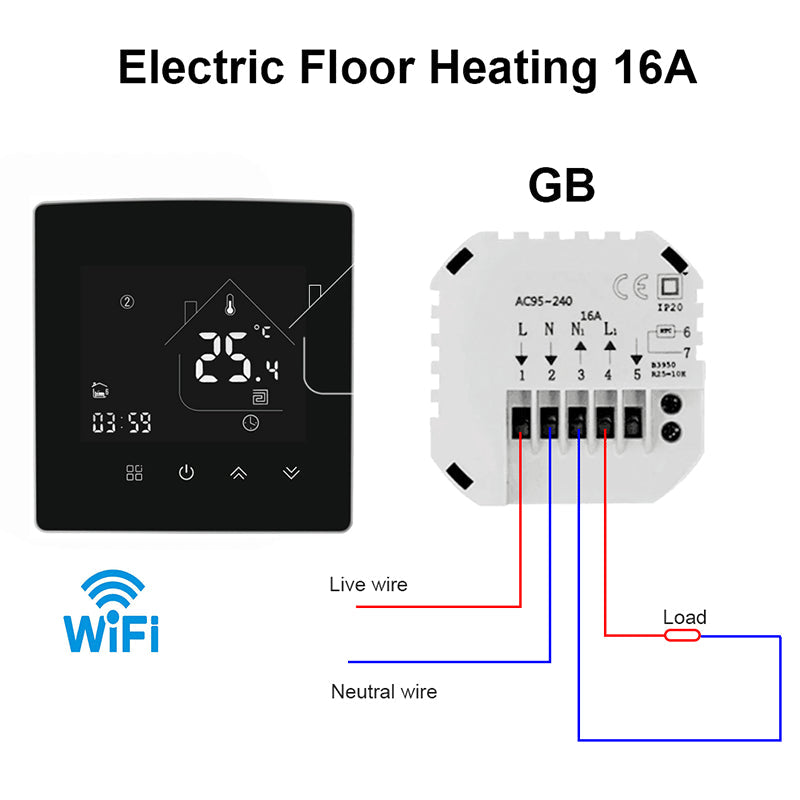 Electric Floor Heating Room Thermostat Water Gas Boiler Smart WiFi / Indoor Thermoregulator Works With Google Smart Life