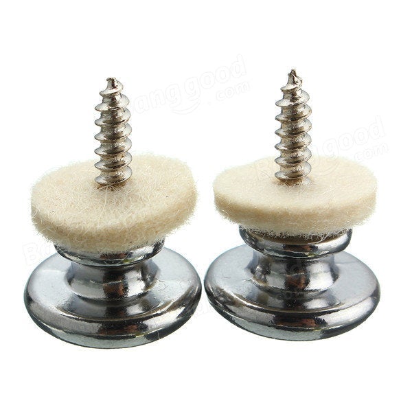 2pc Mushrooms Shape Round Head Guitar Bass Strap Buttons Locks Parts Pin