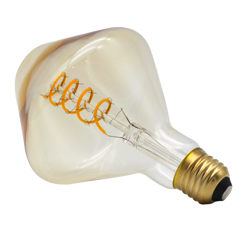 E27 2700K 4W Dimmable LED Incandescent Light Bulb Spinning Top Shape Edison Bulb Filament Lamp Retro Decor